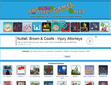 Tablet Screenshot of physicsgames.net